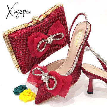 Xajzpa - The Latest Ins Style All-Match French Pointed-Toe Rhinestone Stiletto High-Heeled Shoes